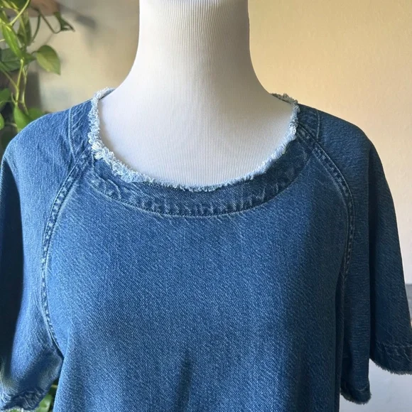 Rag & Bone Blue Denim Cotton Short Sleeve Dress size SP - Picture 9 of 13